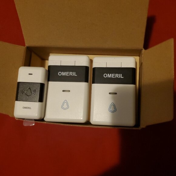 NEW WHITE OMERIL DOOR BELL WD721-WH WIRELESS DOORBELL - Picture 1 of 2